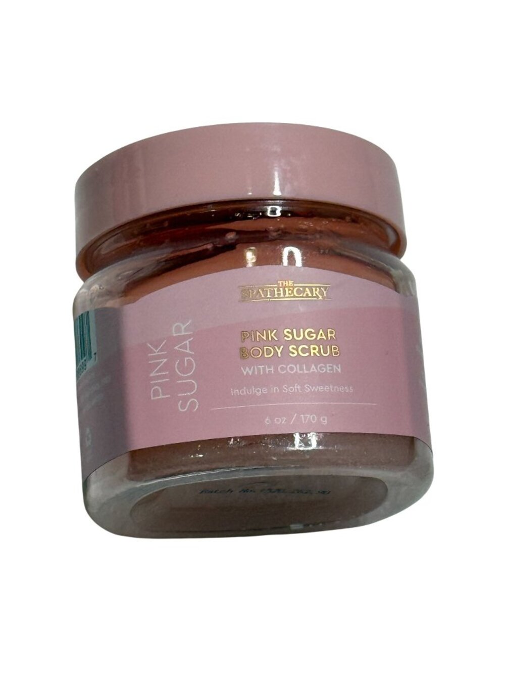 The Spathecary Pink Sugar Body Scrub Collagen 6 Oz Exfoliating